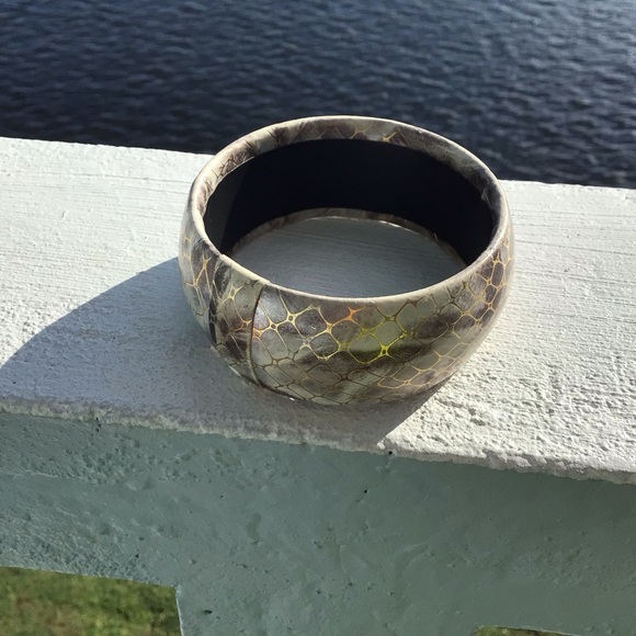 Wild Exotic Python Leather Bangles Bracelets Bundle (3 Bracelets) - Picture 7 of 13